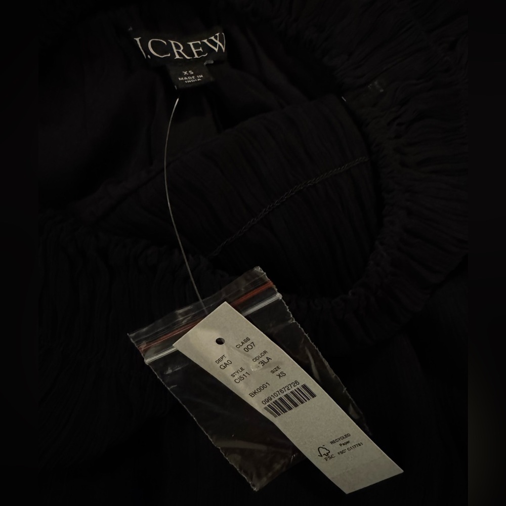 J. Crew Elegant Black Sheer Blouse - Picture 4 of 5